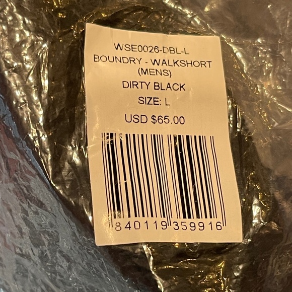 Banks Journal Boundry Mens Walkshort, Dirty Black, Large - NWT - Picture 5 of 5